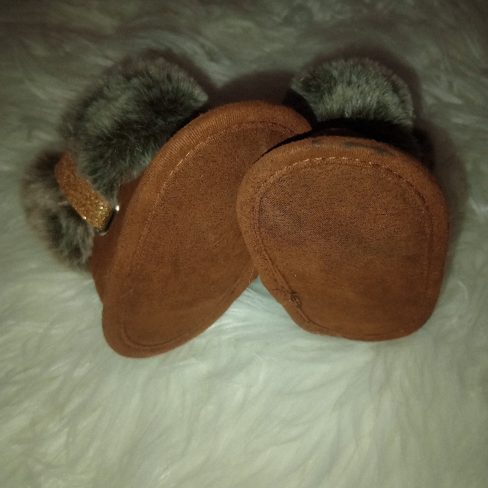 Fitst Steps Cozy Brown Fur-Lined Baby Boots - Picture 2 of 5